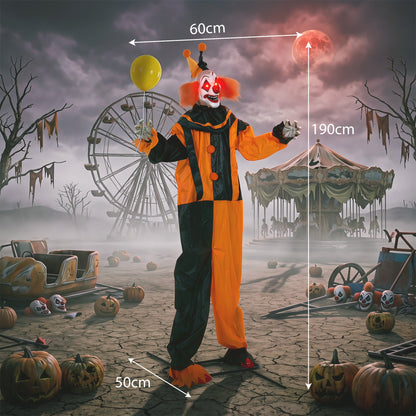 Animated Scary Clown Halloween Decoration - 190cm