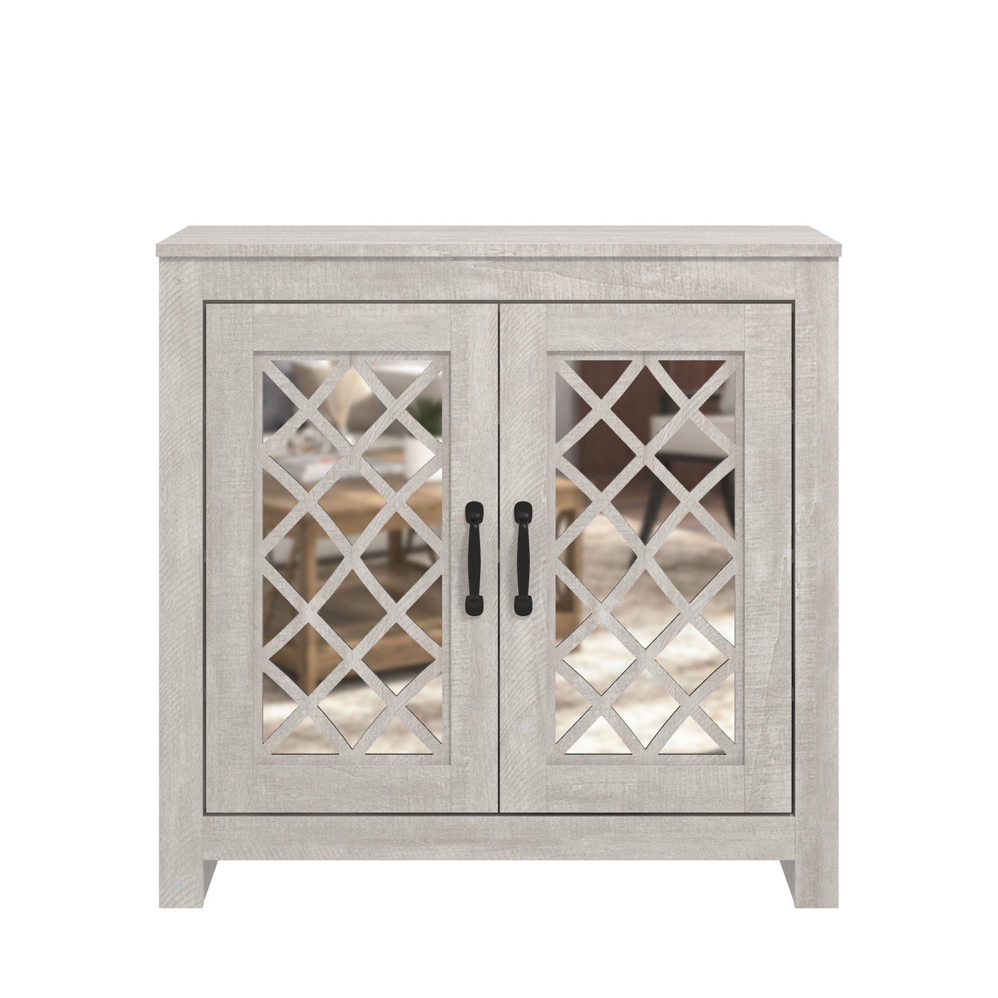 Tiverton Shoe Storage Light Grey 2 Doors 4 Shelves Primary Image