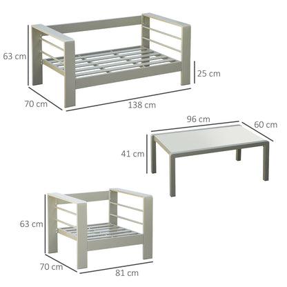 Outsunny 4 Pieces Outdoor Garden Furniture Set