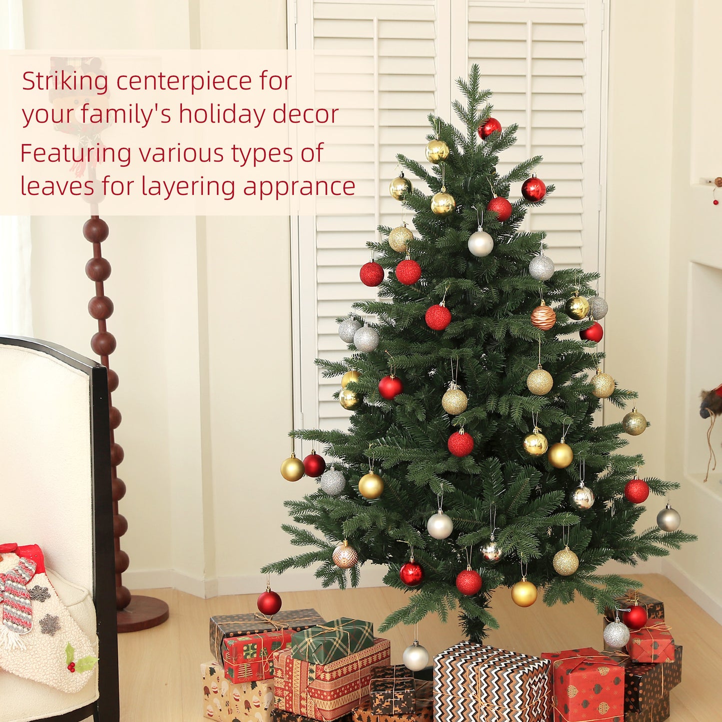 5ft Christmas Tree Artificial - Dark Green  1121 Tips