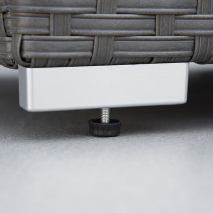 9 Seater Garden Rattan Furniture 10-Piece Rattan Corner Dining Sofa Set