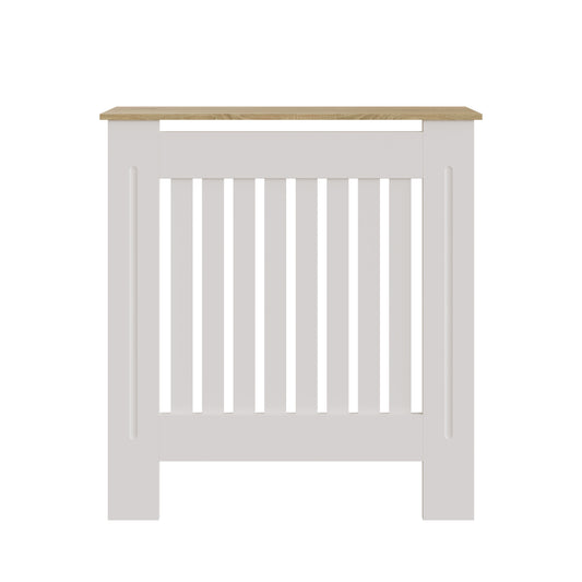 Longslow Radiator Cover White & Oak 1 Shelf