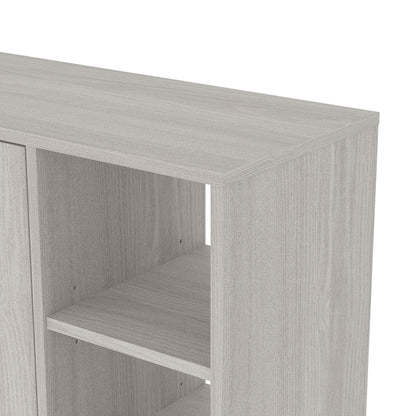 Bideford Tall Shoe Storage Light Grey 2 Doors 12 Shelves