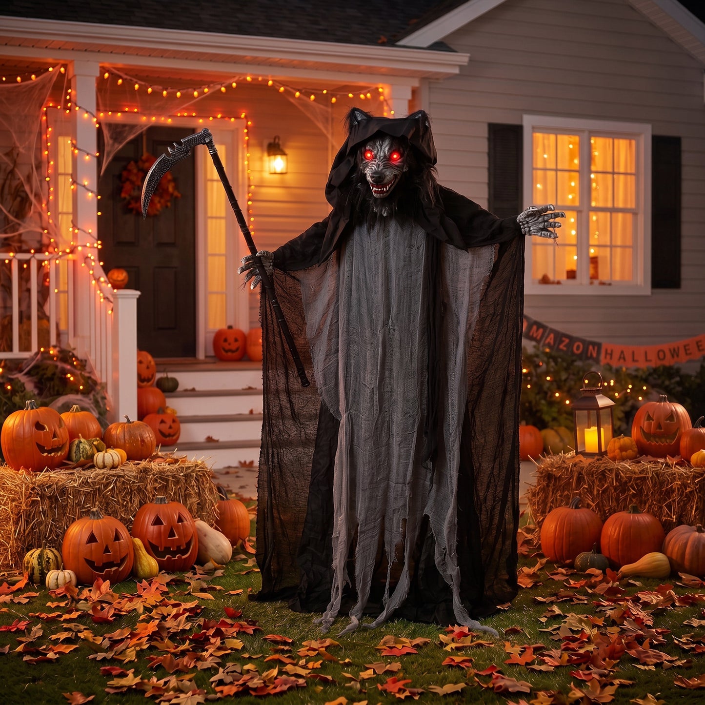 Animated Werewolf Halloween Decoration - 170cm