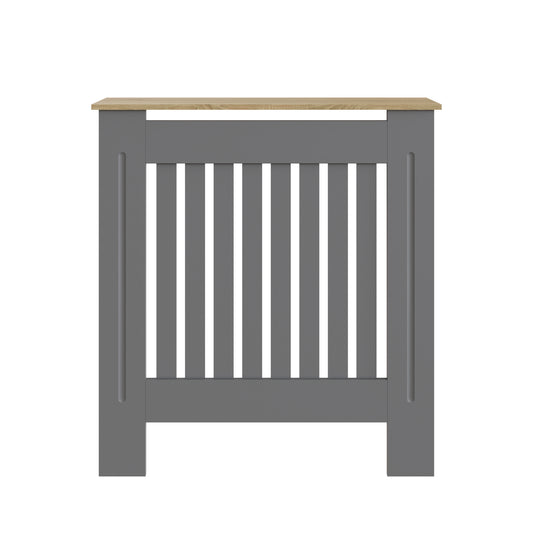 Longslow Radiator Cover Grey & Oak 1 Shelf