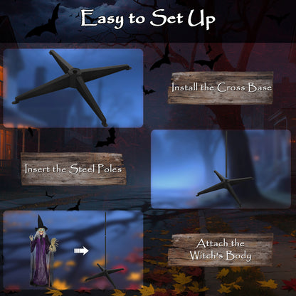 Animated Witch Halloween Decoration - 183cm