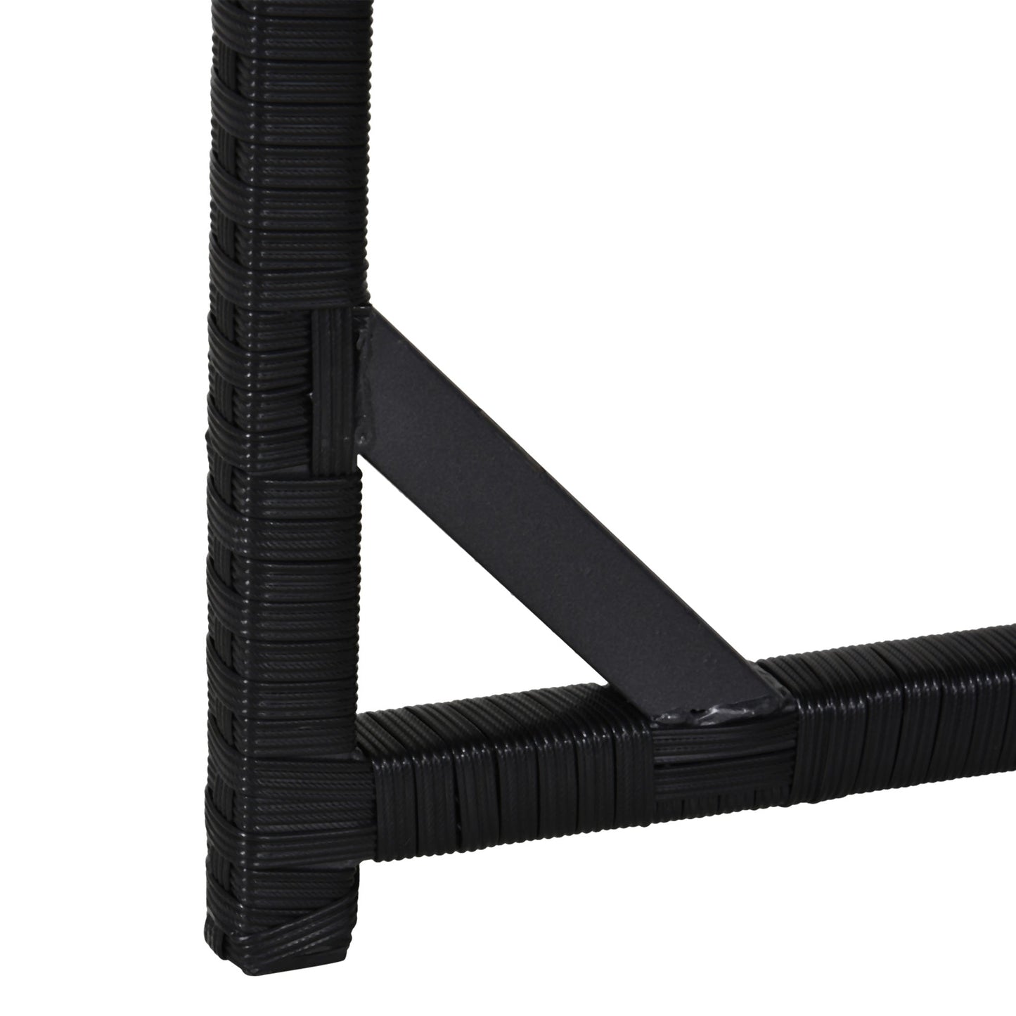 9-Pieces PE Rattan Cube Garden Furniture Set with Cushions