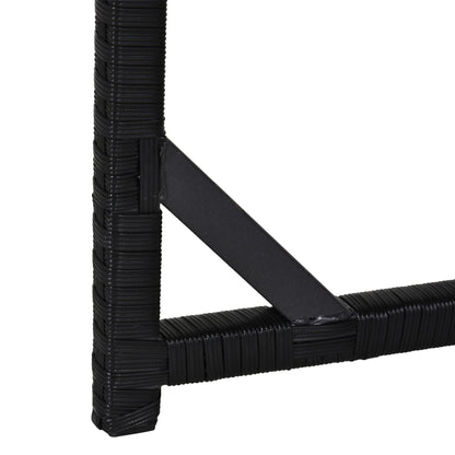 9-Pieces PE Rattan Cube Garden Furniture Set with Cushions