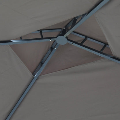 2.5 x 1.5m BBQ Tent Canopy Patio Outdoor Awning Gazebo Party Sun Shelter - Coffee