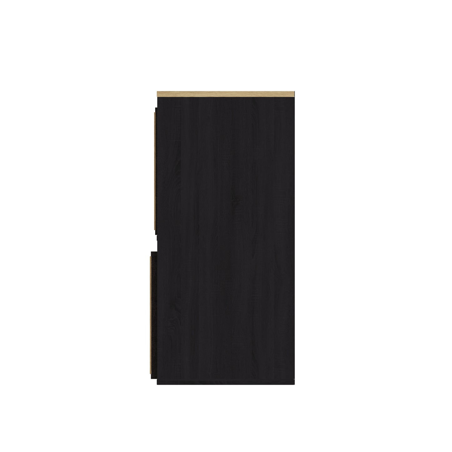 Kube Sideboard Black & Light Oak 2 Shelves 2 Drawers
