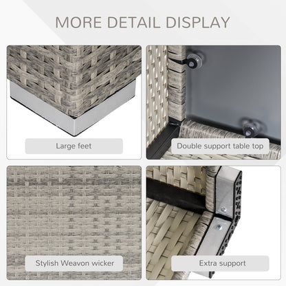 Square PE Wicker Rattan Table