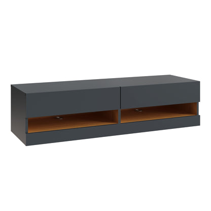 Leon TV Unit Grey 2 Shelves 2 Drawers