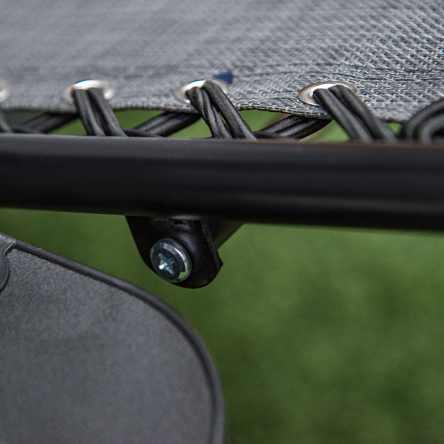 Zero Gravity Garden Deck Folding Chair Texteline Patio Sun Lounger Reclining Seat with Cup Holder & Canopy Shade - Grey