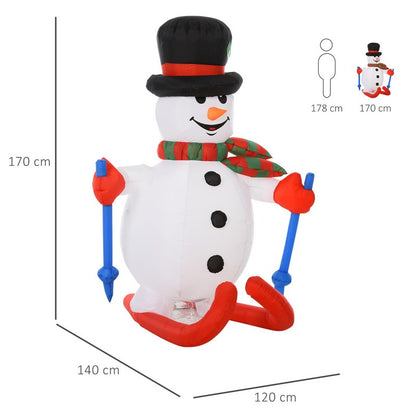 1.7m LED Polyester Snowman Christmas Inflatable