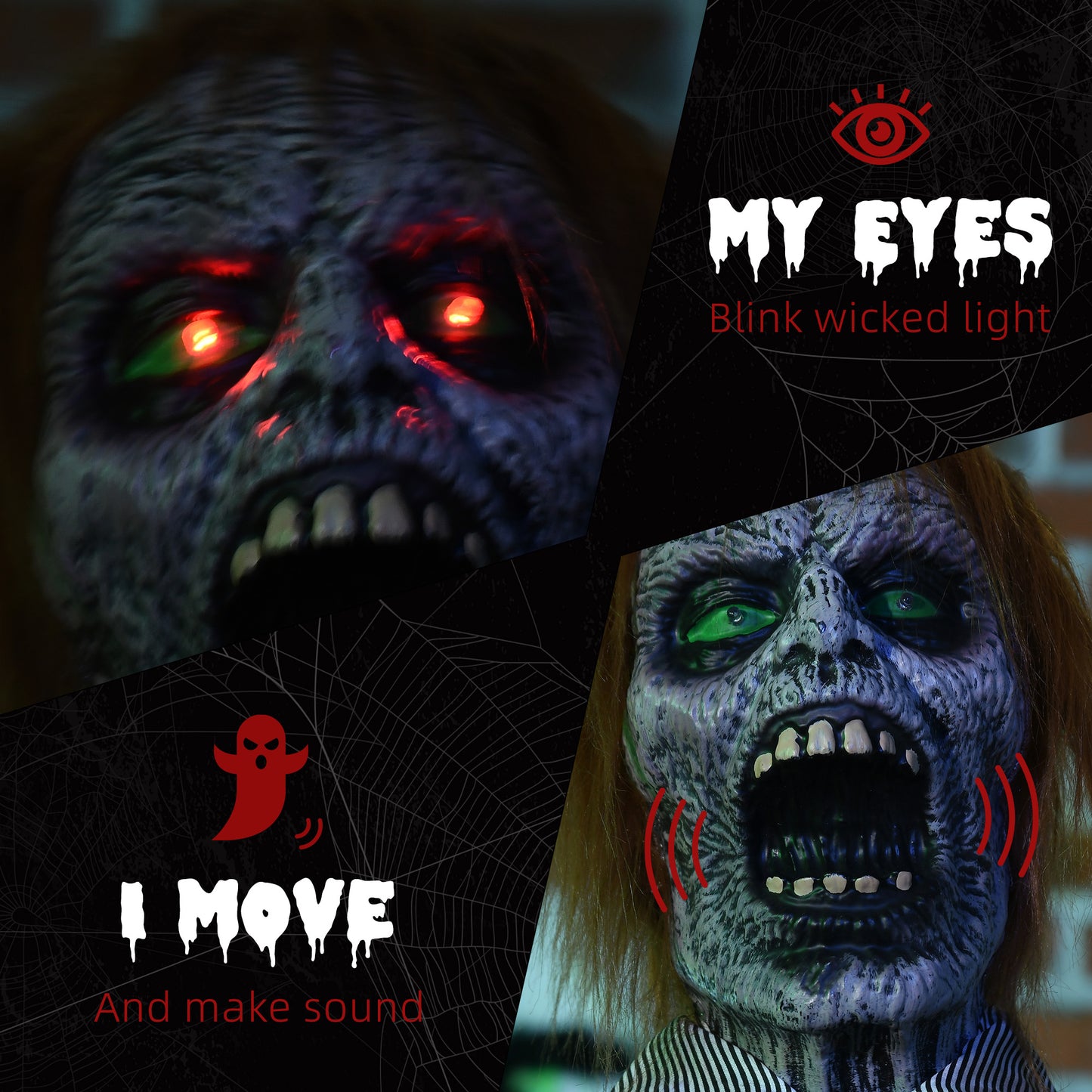 Animated Chainsaw Killer Halloween Decoration - 170cm