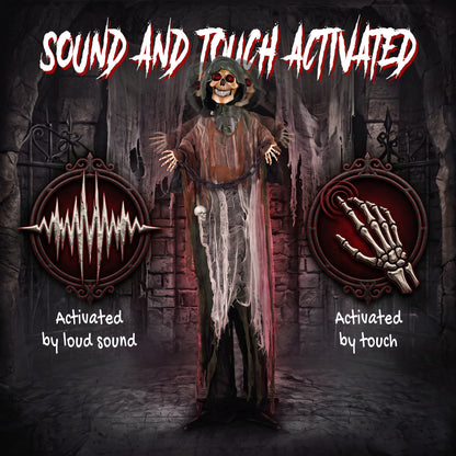 Animated Grim Reaper Halloween Decoration - 170cm