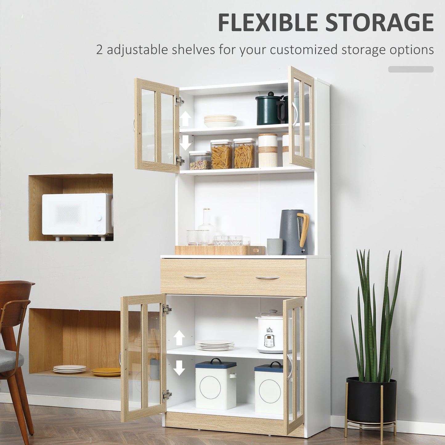 Homcom Modern Kitchen Cupboard