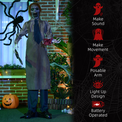 Animated Chainsaw Killer Halloween Decoration - 170cm