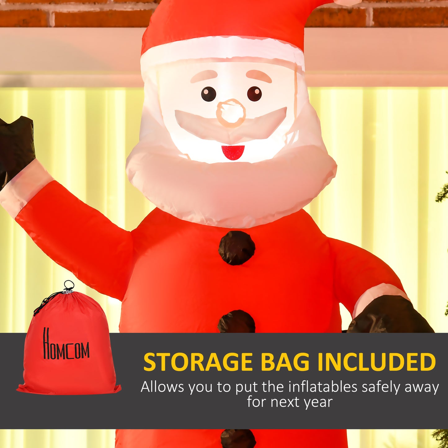 Santa In Chimney Inflatable Christmas Decoration - 210cm