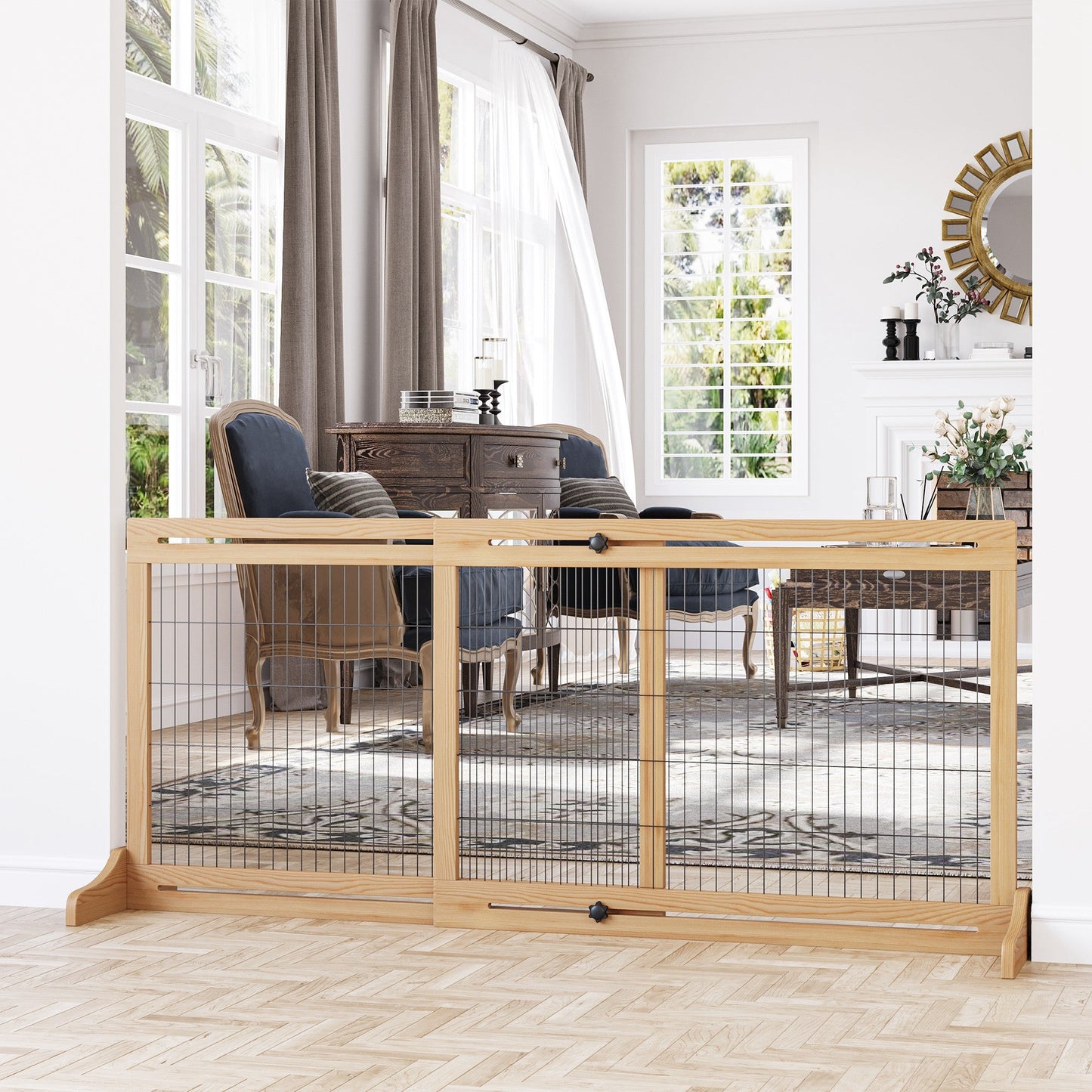 PawHut Freestanding Dog Gate Primary Image