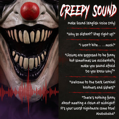 Animated Scary Clown Halloween Decoration - 85cm