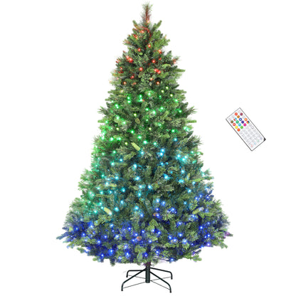 7ft Christmas Tree Artificial - Multicoloured 3017 Tips