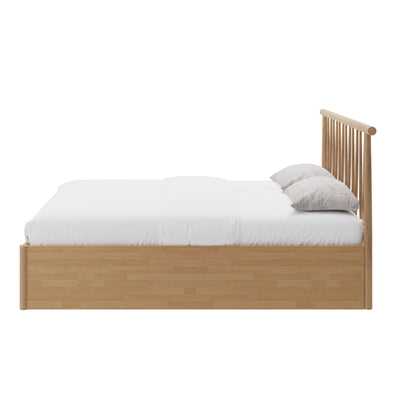 Fusum Small Double Ottoman Bed Oak 5 x 7ft