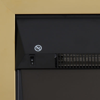 Electric Fireplace LED Light Complete Fire Place Heating Indoor Heater Coal Burning Flame Effect Heat 2000W Max