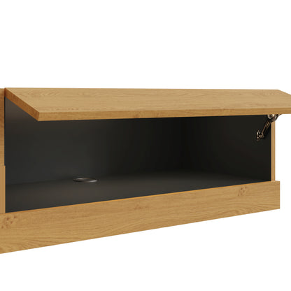 Leon TV Unit Oak 2 Shelves 2 Drawers