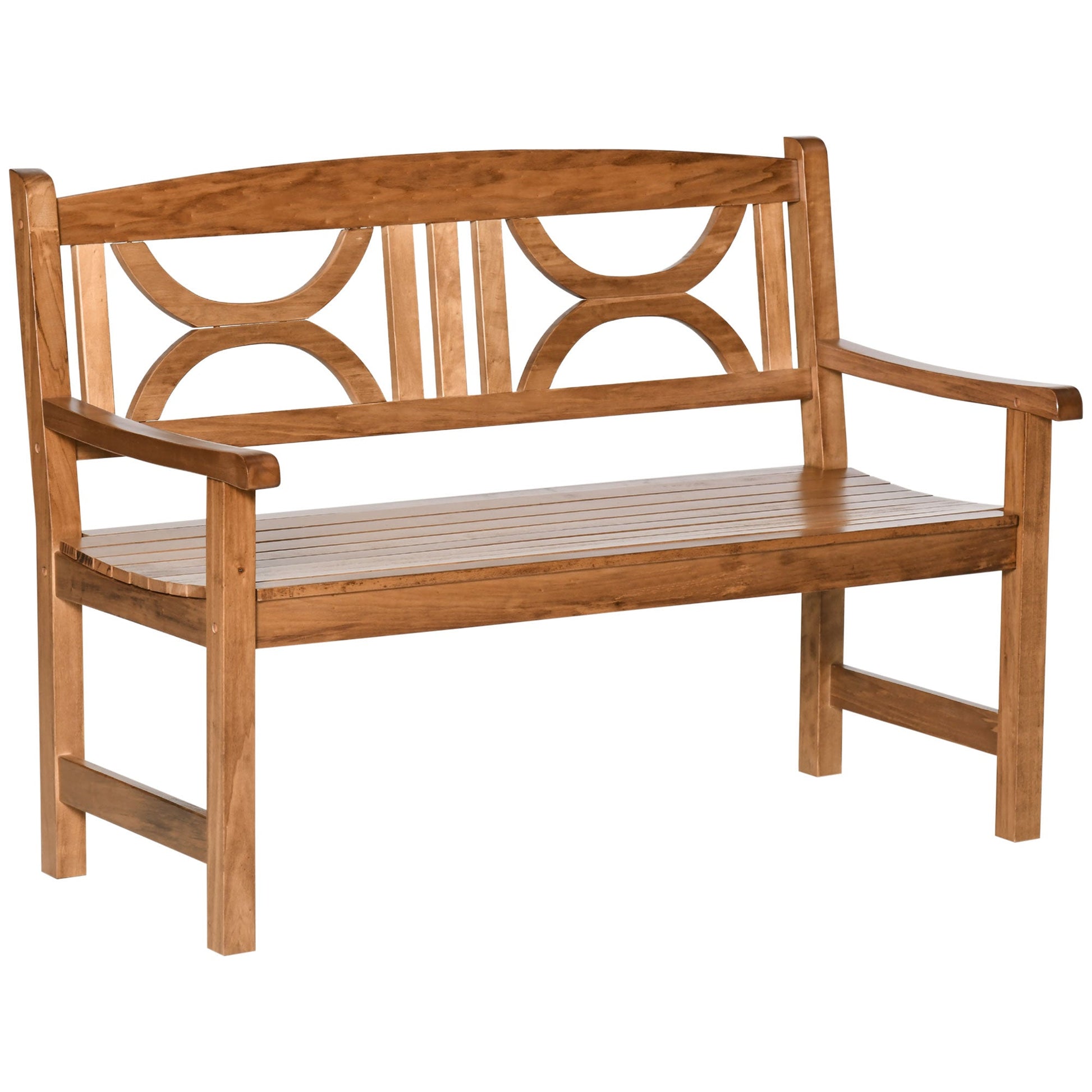 2 Seater Wooden Garden Bench Outdoor Patio Loveseat for Yard Primary Image