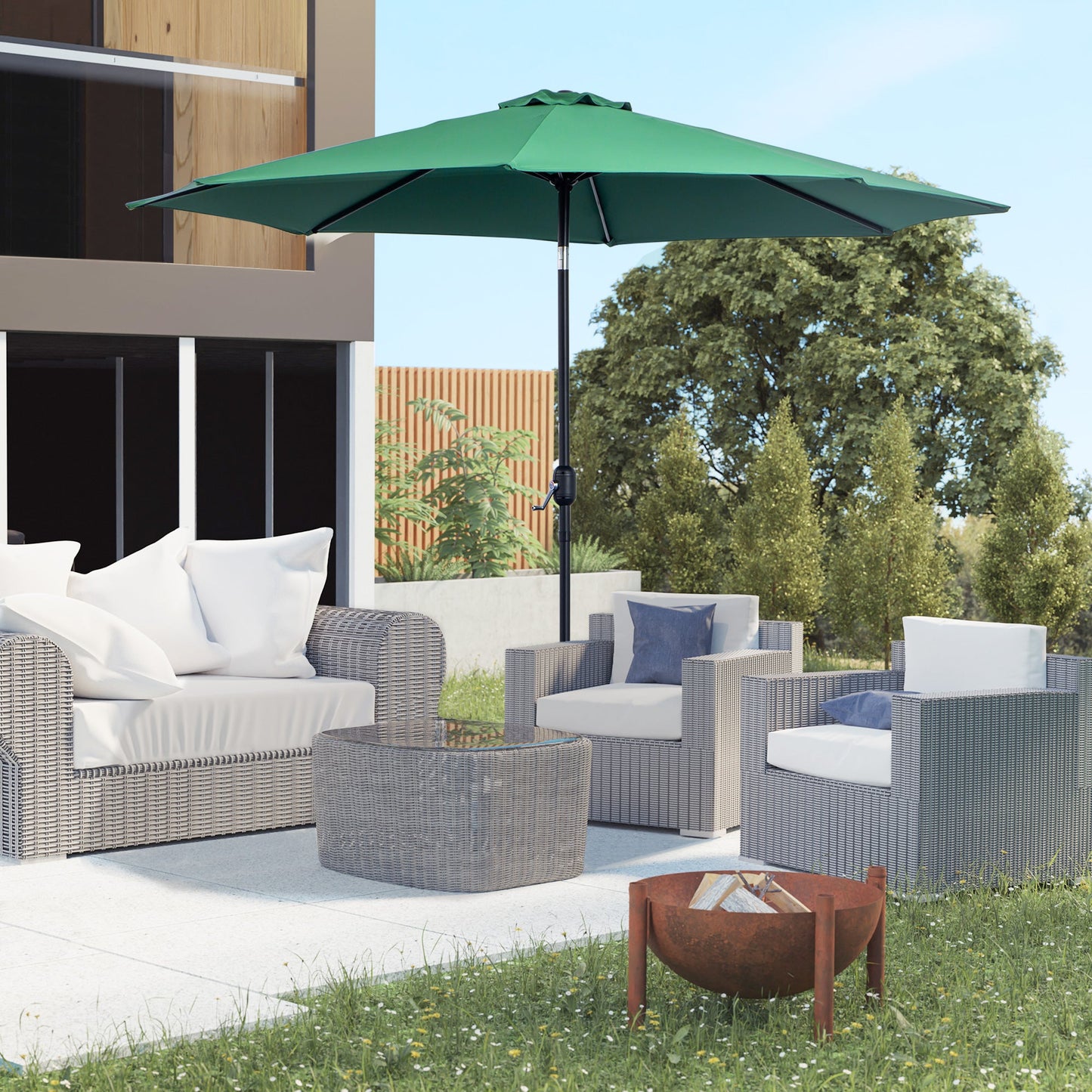 3M Tilting Parasol Garden Umbrellas