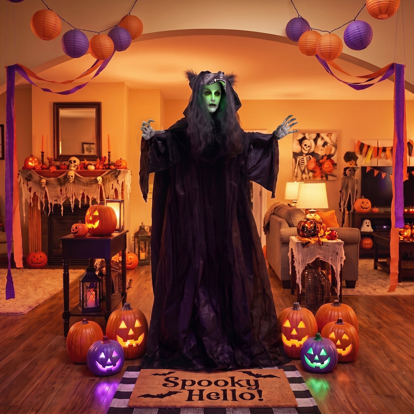Animated Werewolf Halloween Decoration - 170cm