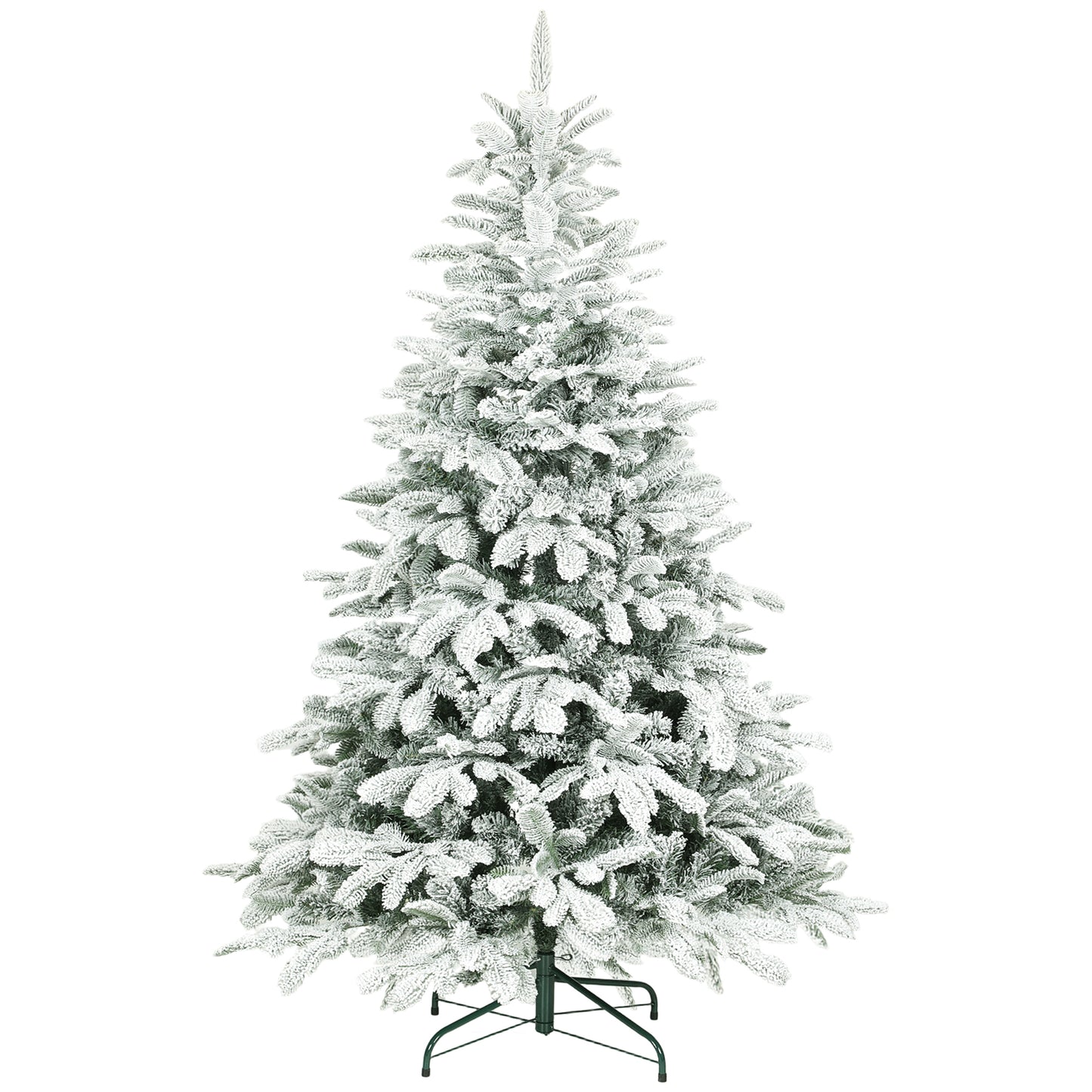 6ft Christmas Tree Artificial - White Frosted Green  1182 Tips Primary Image