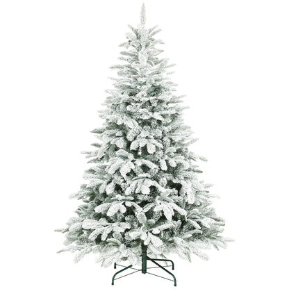 6ft Christmas Tree Artificial - White Frosted Green  1182 Tips Primary Image