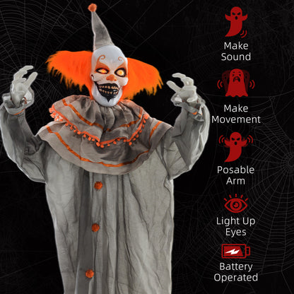 Animated Clown Halloween Decoration - 183cm