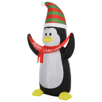 Homcom 2.4m LED Polyester Outdoor Christmas Inflatable Penguin Primary Image