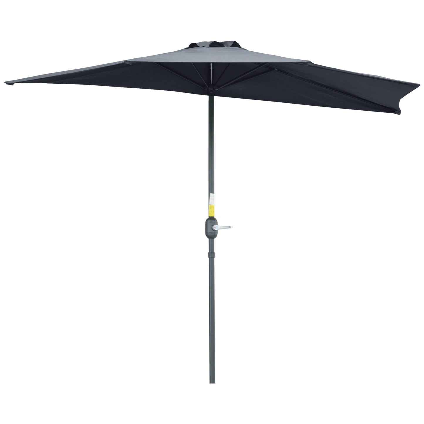 2.7m Balcony Half Parasol 5 Steel Ribs Construction Garden Outdoor Umbrella Grey Primary Image