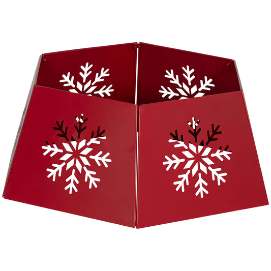 Christmas Tree Skirt Metal Red   Tips