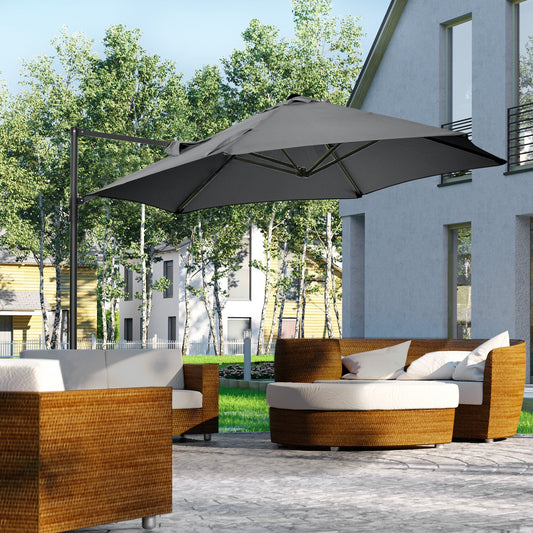 2.5M Garden Cantilever Parasol with 360° Rotation Primary Image