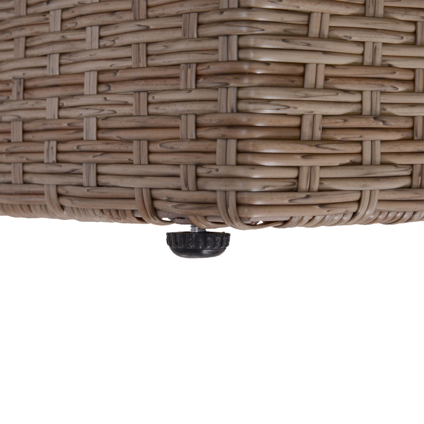 4-Piece Rattan Garden Furniture Outdoor Sectional Corner Sofa and Coffee Table Set Conservatory Wicker Weave Furniture with Armrest and Cushions - Beige