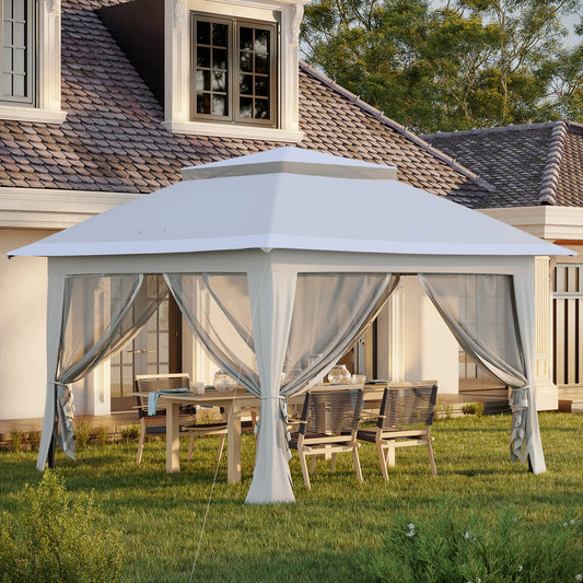 3.6 x 3.6 m Pop up Gazebo with Netting and Carry Bag