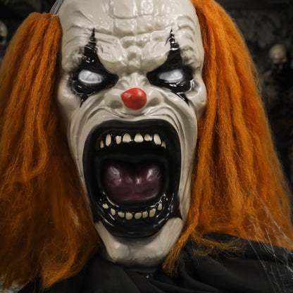 Animated Scary Clown Halloween Decoration - 85cm