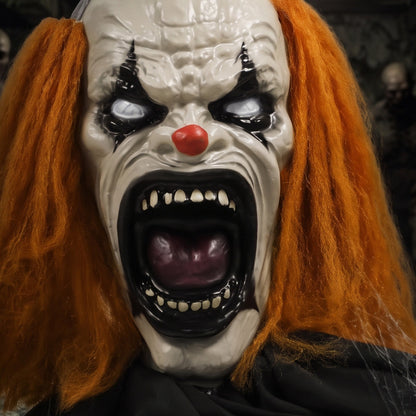 Animated Scary Clown Halloween Decoration - 85cm