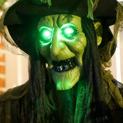 Animated Witch Halloween Decoration - 170cm
