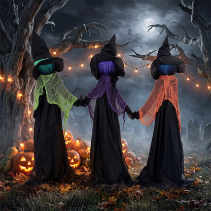 3 x Witch s Halloween Decoration - 120cm