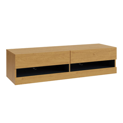 Leon TV Unit Oak 2 Shelves 2 Drawers Primary Image