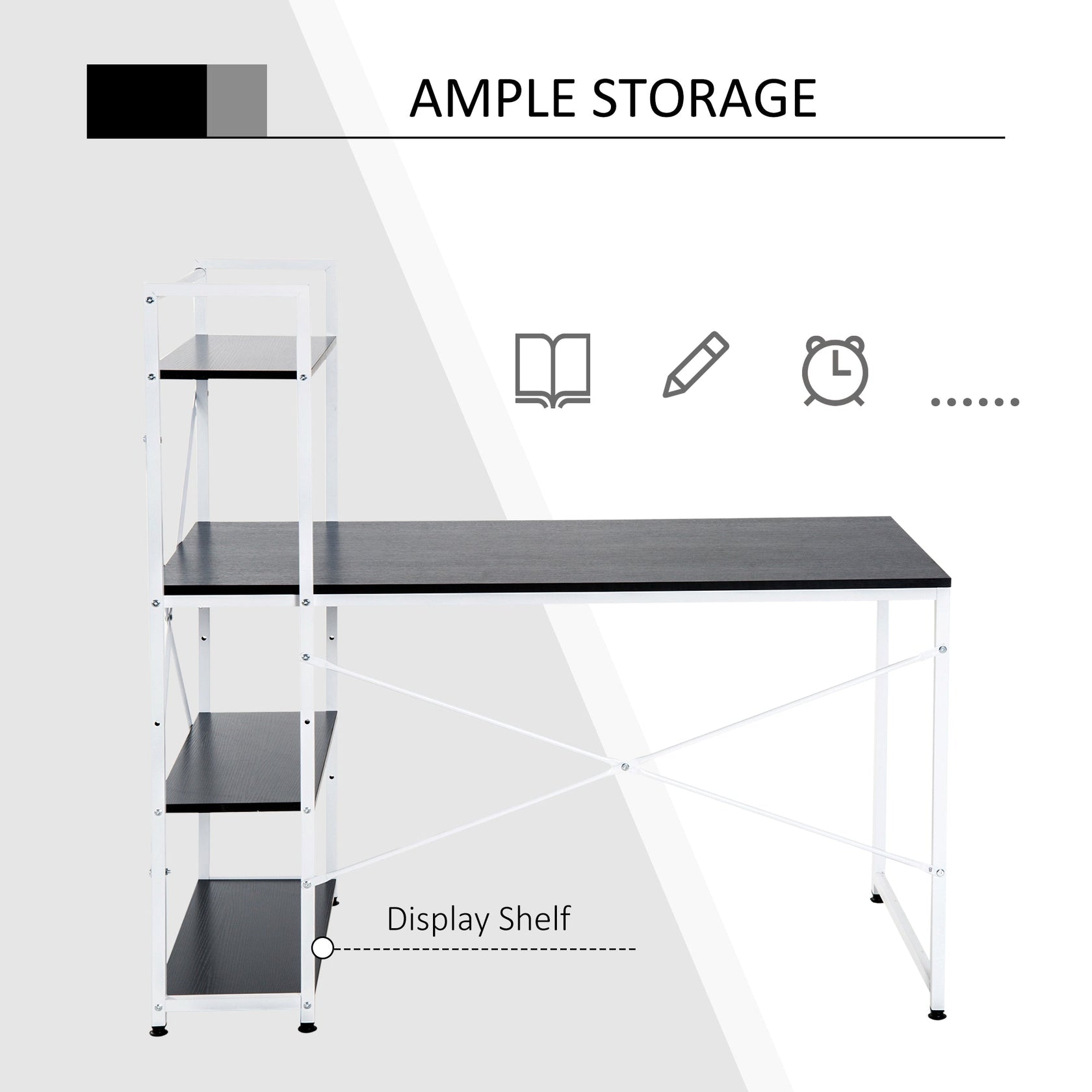 Homcom Industrial Computer Desk With Storage only 54.99 – Quality Discounts