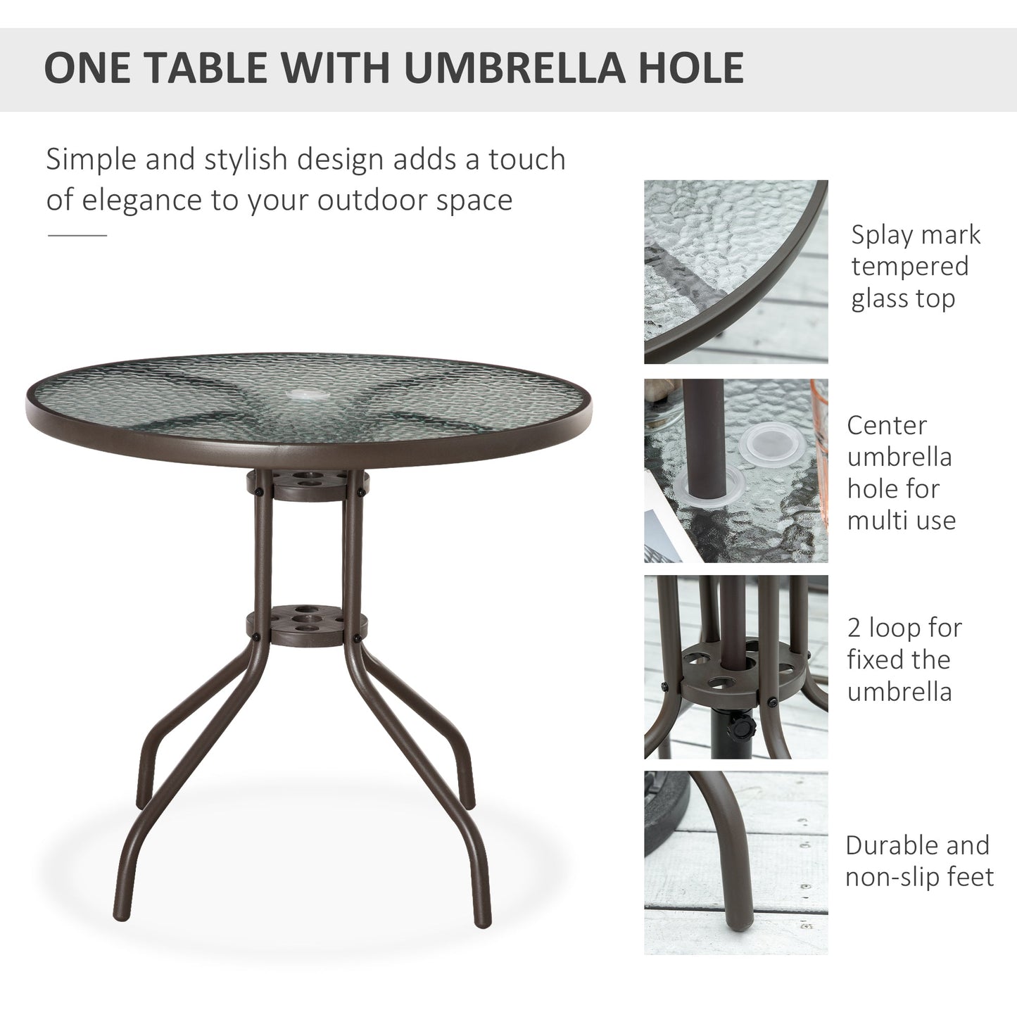 6-Piece Patio Dining Set with Umbrella