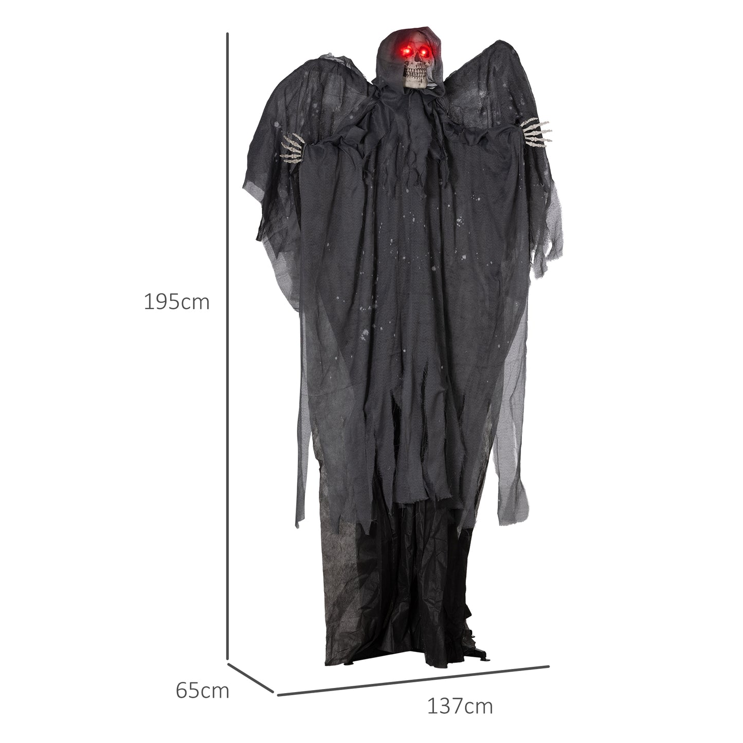 Animated Grim Reaper Halloween Decoration - 195cm