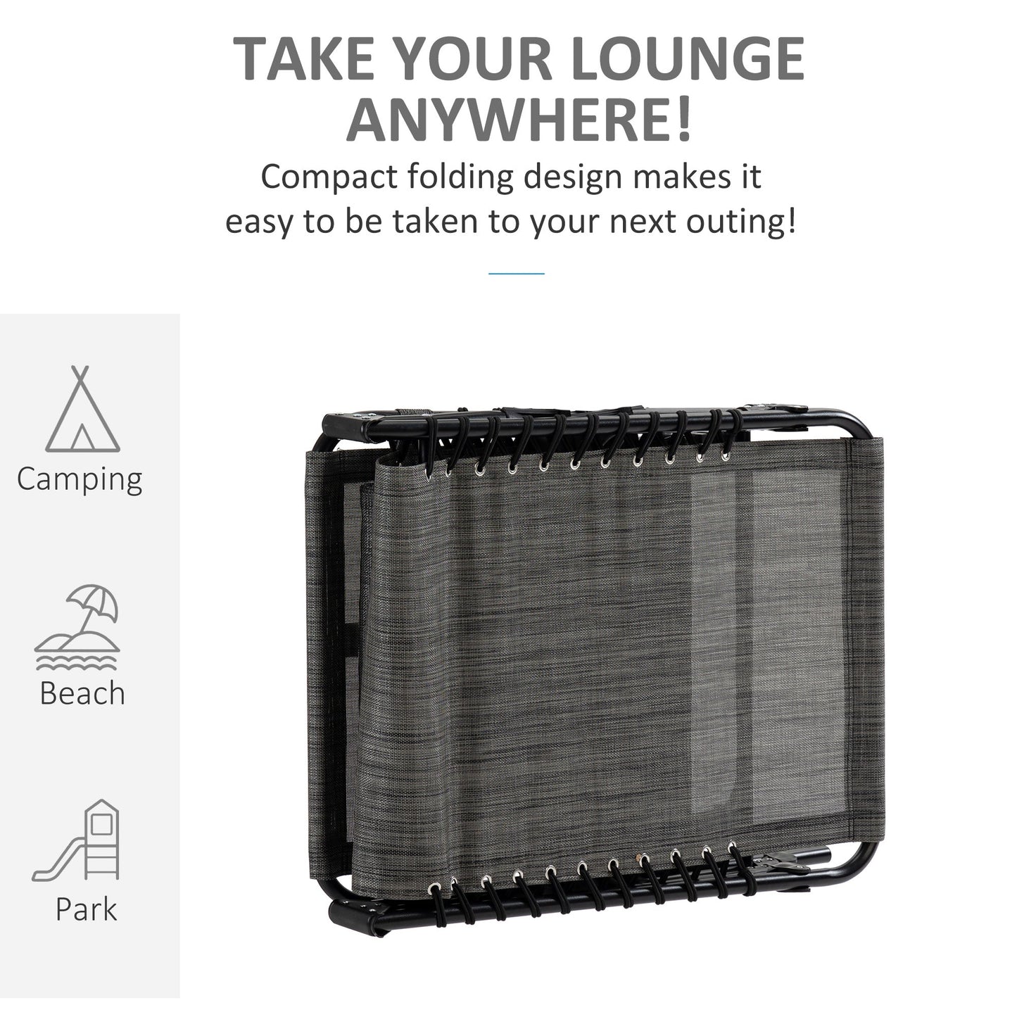 Outsunny Portable Sun Lounger